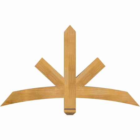 Ekena Millwork Alberta Rough Sawn Timber Gable Bracket, Western Red Cedar, 48"W x 28"H x 4"D x 4"F, 14/12 Pitch GBW048X28X0404ALB00RWR
